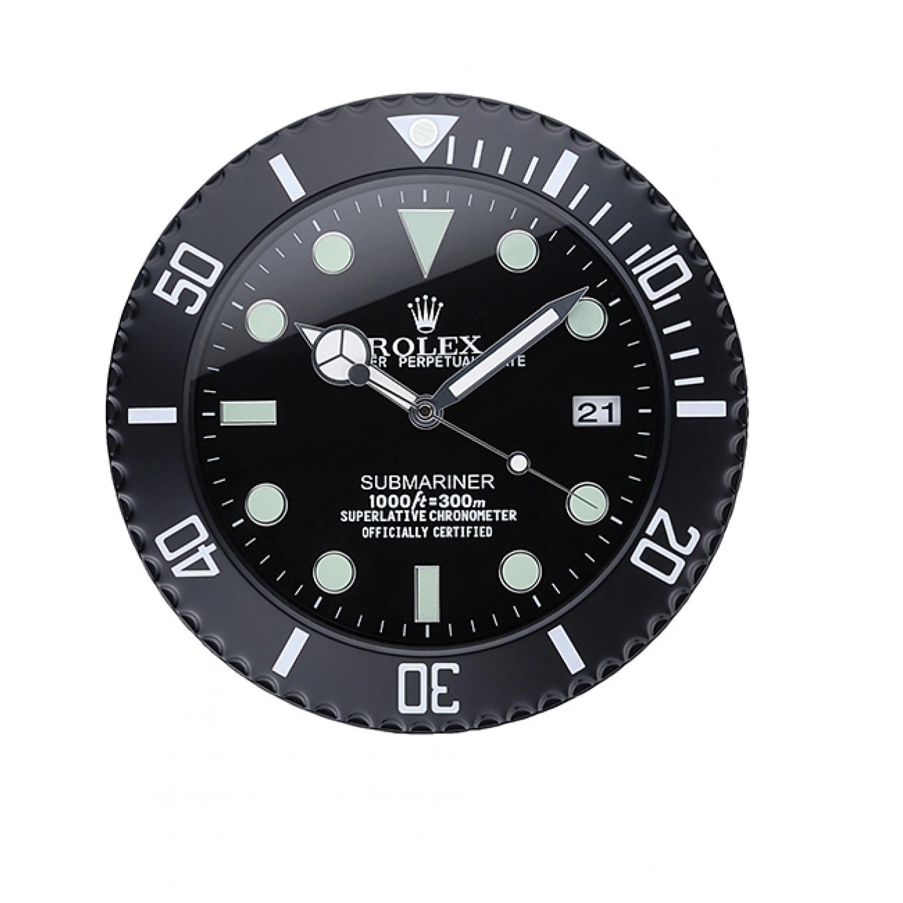 Wall 622474 Clock Rolex Submariner Black 0531